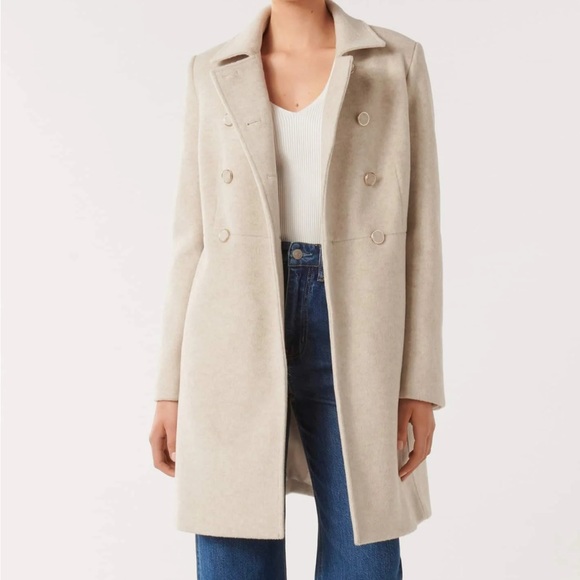 SOLD Ever New Double-breasted Belted-waist Coat 4 - Picture 2 of 14